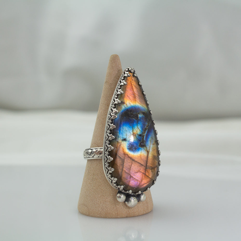 Rainbow Labradorite Ring - Size 7 ¾